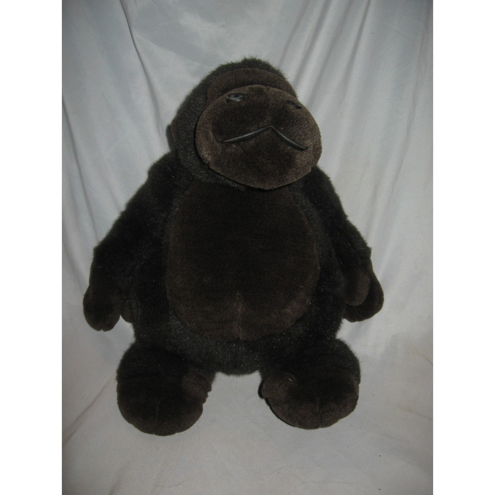 FAO Schwarz Dark Brown Gorilla Plush Stuffed Animal 12 Inch Ape